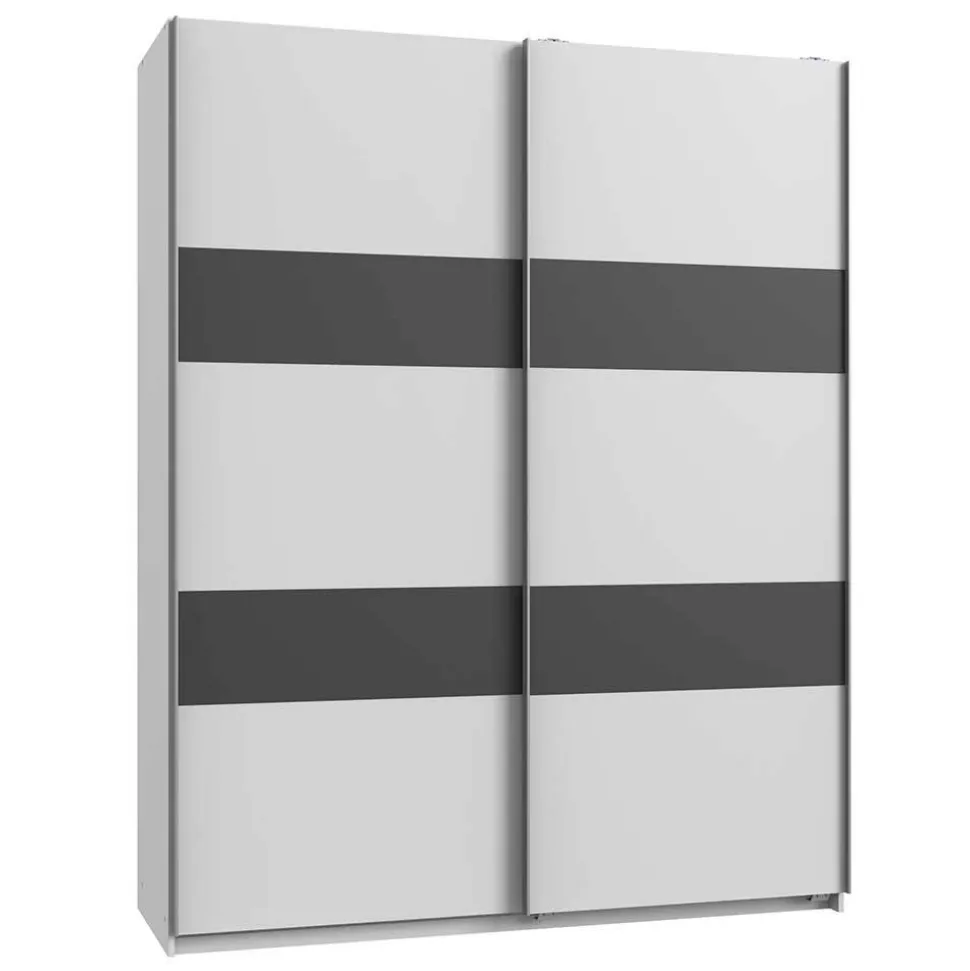 Schwebetürenschrank mit Metallgriffen - Malente