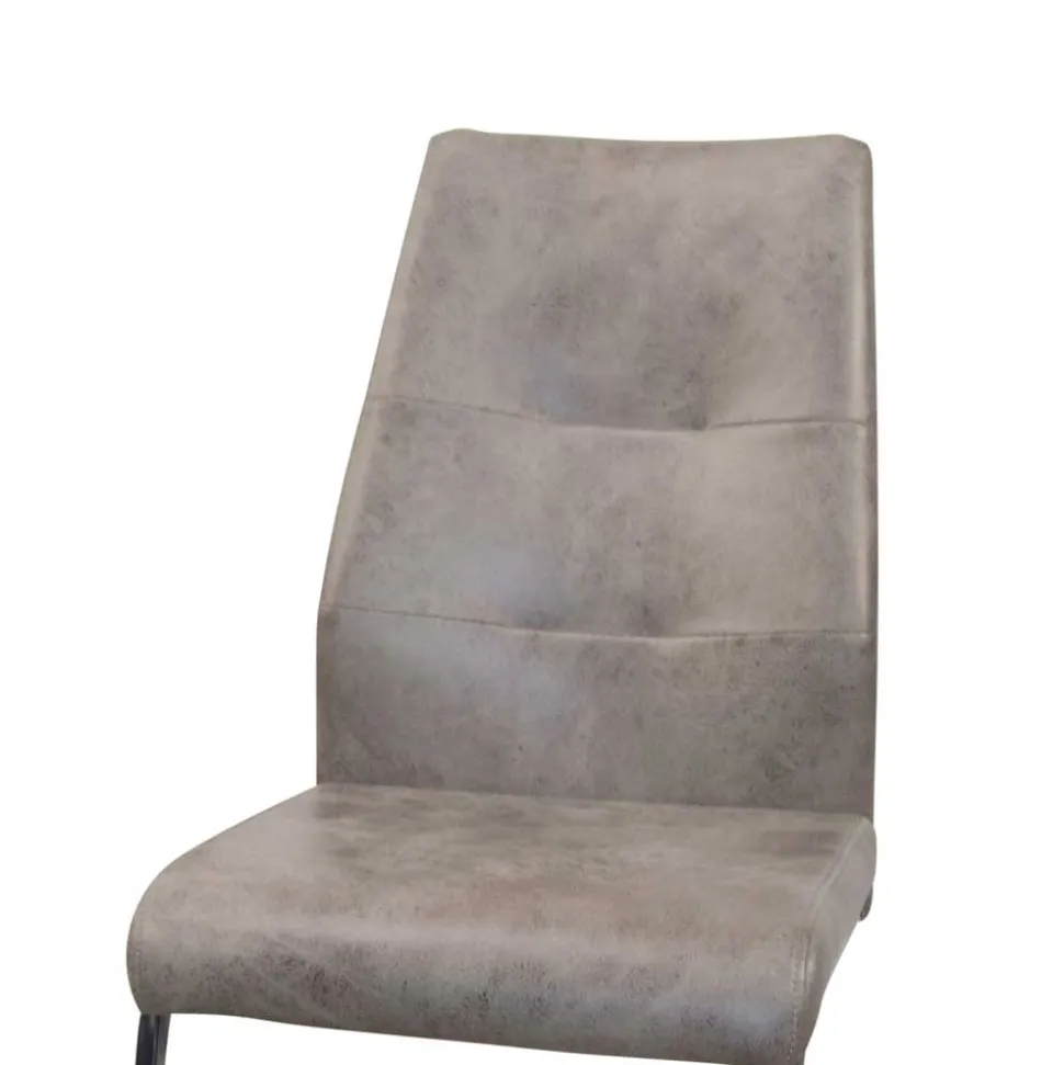 Schwingstühle in Grau & Schwarz - Medeos (4er Set)