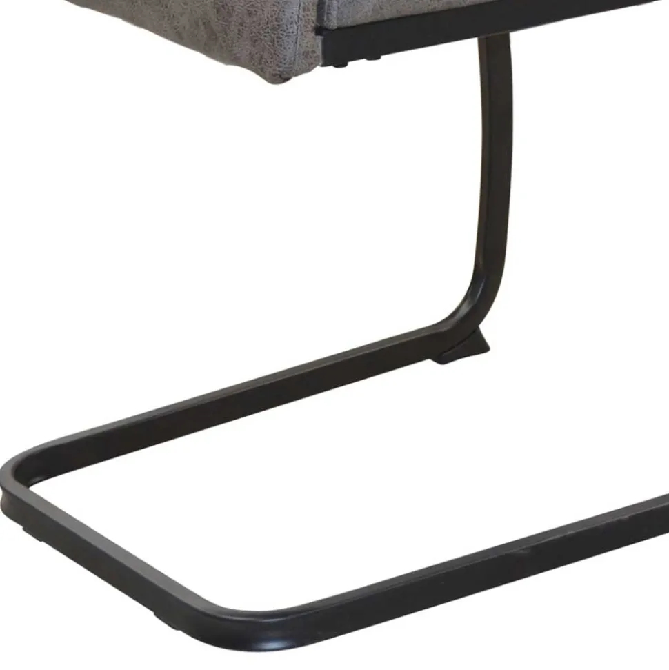 Schwingstühle in Grau & Schwarz - Medeos (4er Set)