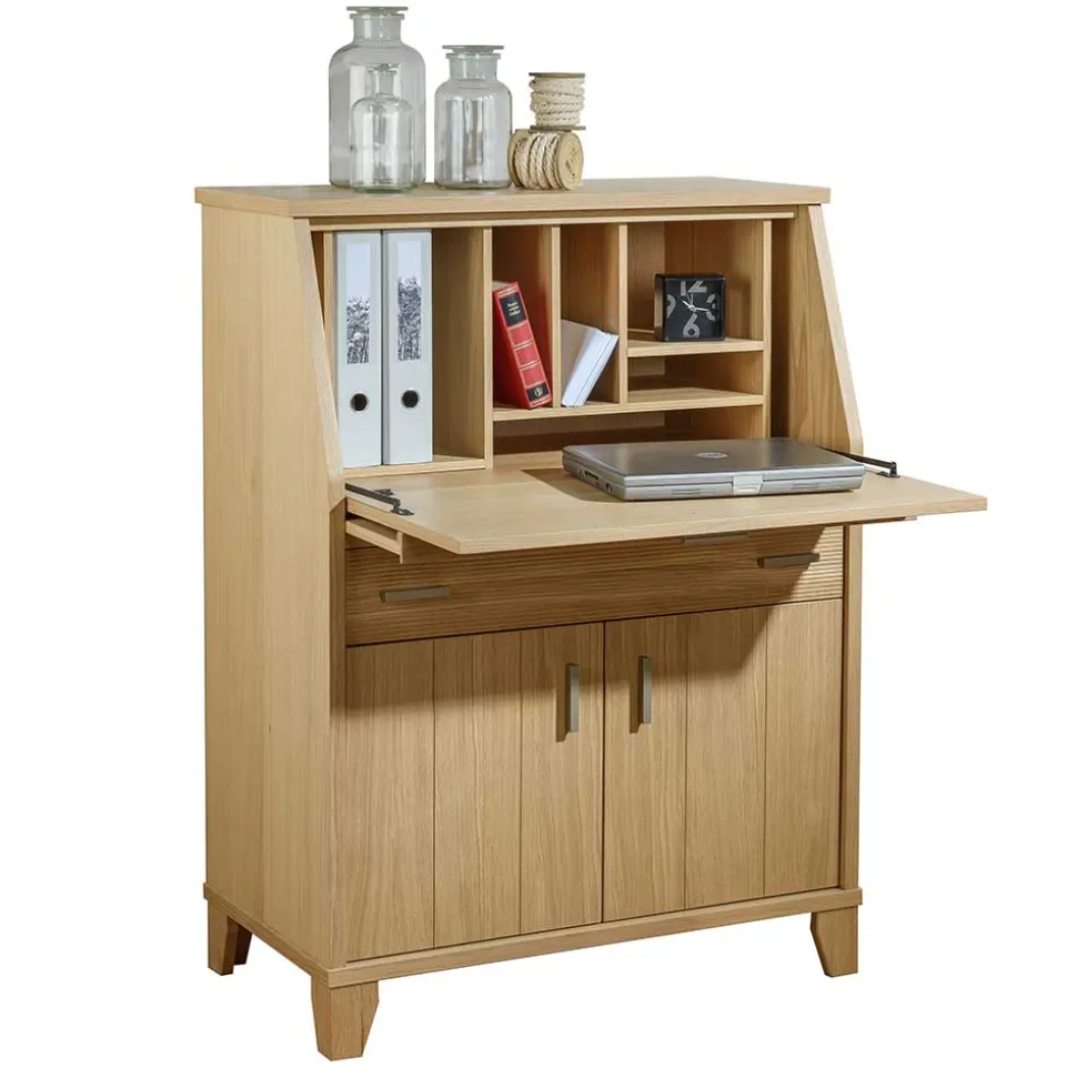 Sekretär Schreibtisch Schrank in Eiche - Ryan