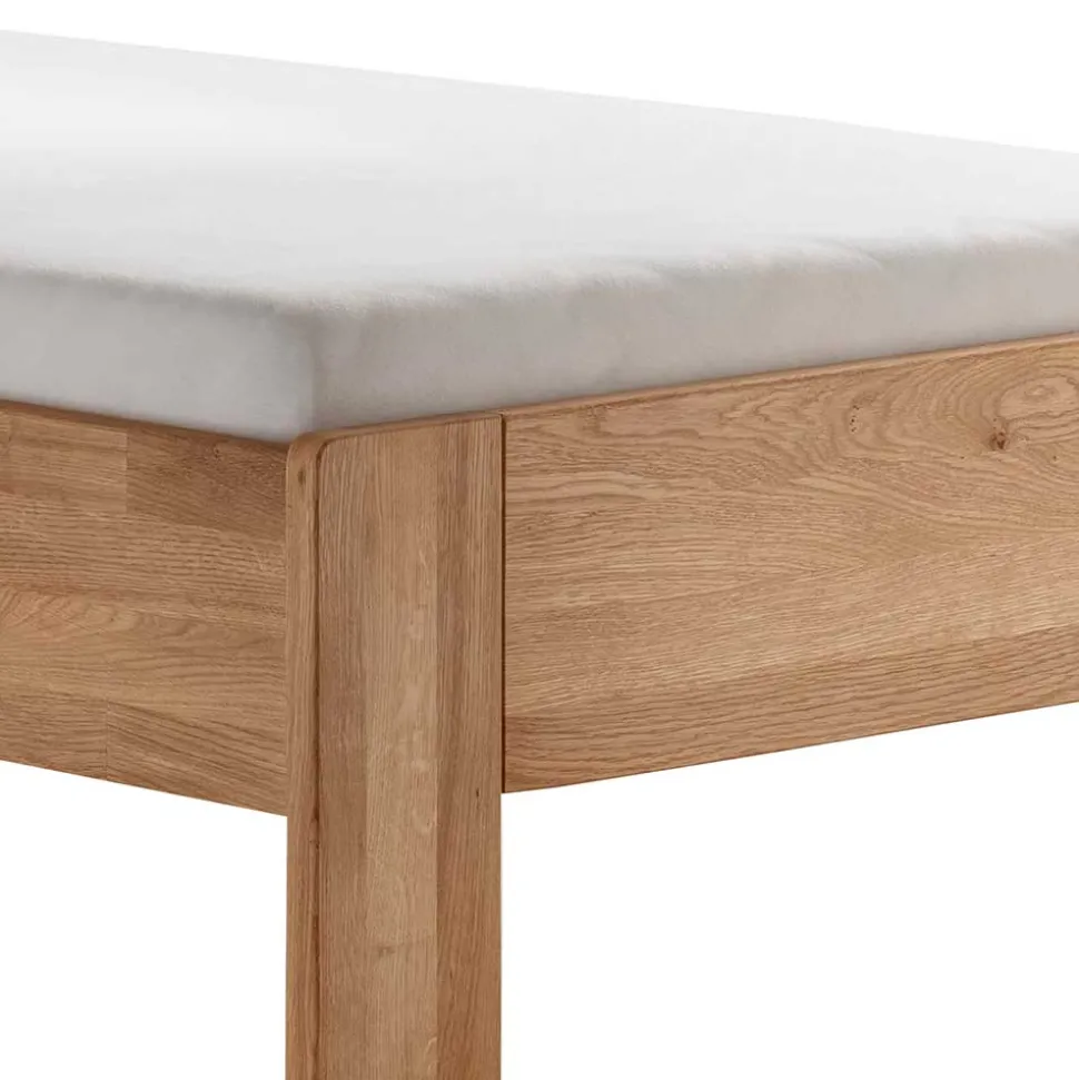 Senioren-Einzelbett aus Wildeiche Massivholz - Issiaco