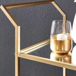 Servierwagen mit Spiegel Ablagen - Akeno