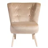Sessel aus Samtvelours Beige - Modena