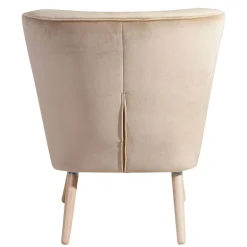 Sessel aus Samtvelours Beige - Modena