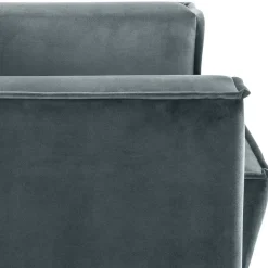 Sessel aus Samtvelours in Blaugrau - Lymeca