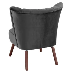 Sessel in Anthrazit und Nussbaum - Laois