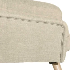 Sessel in Beige und Buche Natur - Vareika