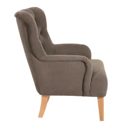 Sessel in Beigegrau und Buche - Celavio