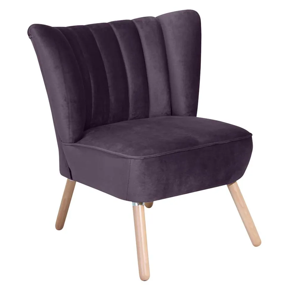 Sessel in Dunkellila und Buche Natur - Zunil