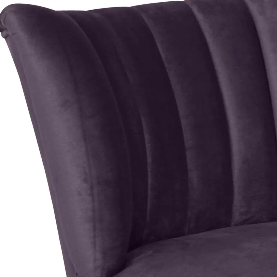 Sessel in Dunkellila und Buche Natur - Zunil