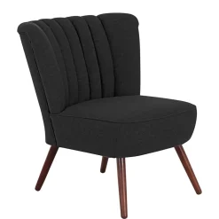 Sessel in Schwarz und Nussbaum - Nastasia