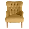 Sessel mit Ohren in Maisgelb und Buche - Amarello