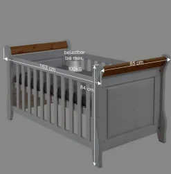 Set Babybett & Wickelkommode - Sibiuta I (dreiteilig)