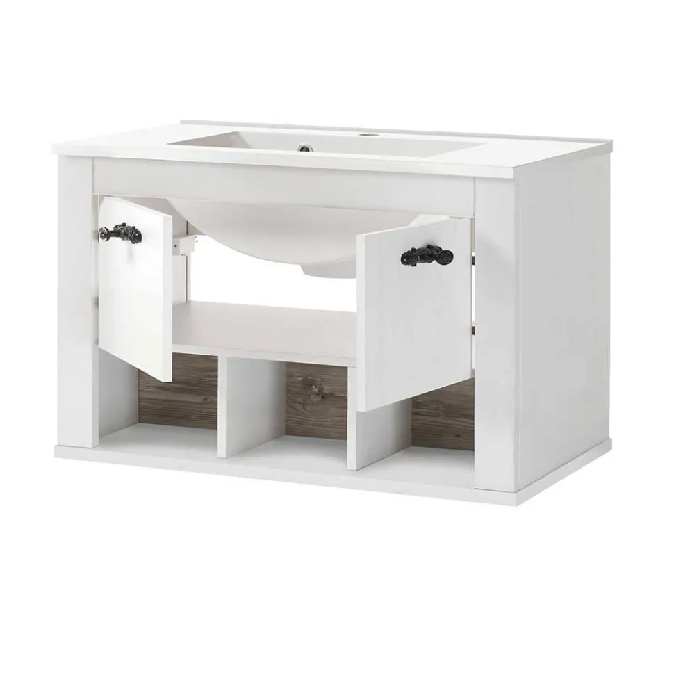 Set Badmöbel im Landhaus Look - Doules (fünfteilig)