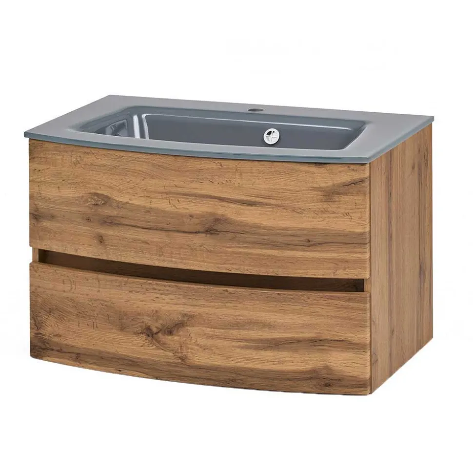 Set Badmöbel in Holz Optik - Neuzera (vierteilig)