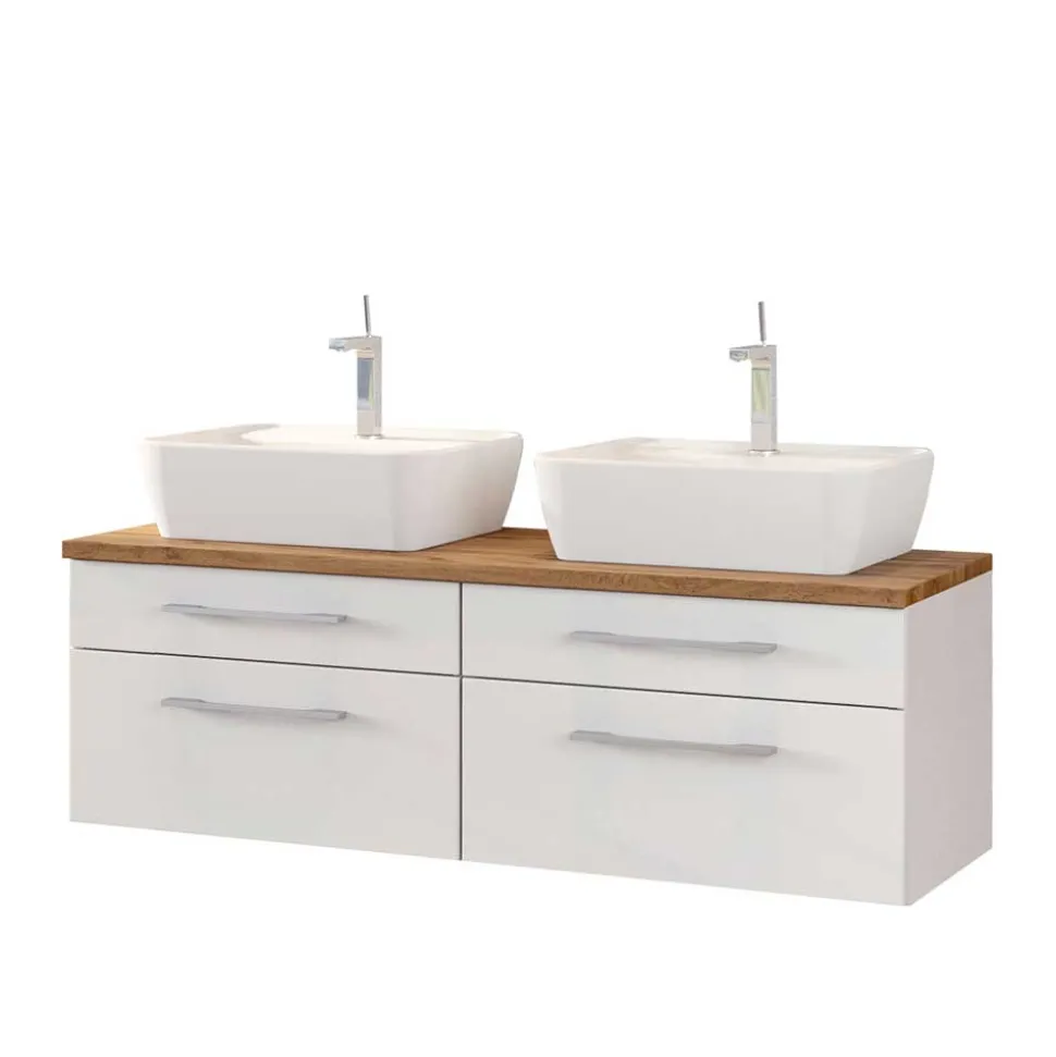 Set Bad-Möbel mit Doppelwaschtisch - Enwicos (dreiteilig)