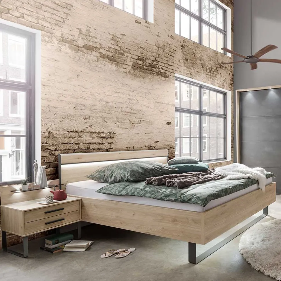 Set Bettanlage mit LED Beleuchtung - Licruva (dreiteilig)