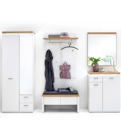 Set Dielen Möbel Kombi mit LED - Nusenia (fünfteilig)