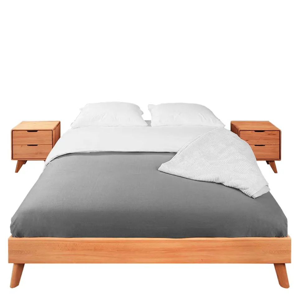 Set Doppelbett & Nachtkommoden - Junola I (dreiteilig)