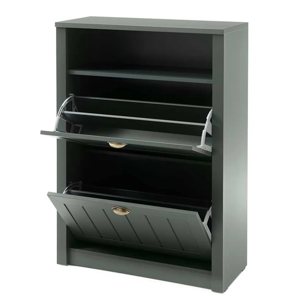 Set Flur Einrichtung in Dunkelgrün - Niestov (fünfteilig)