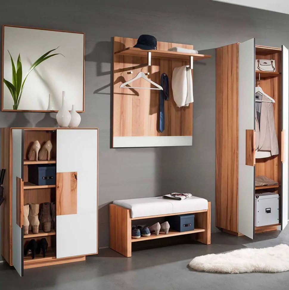 Set Flurmöbel in Weiß Kernbuche - Mandrey (fünfteilig)