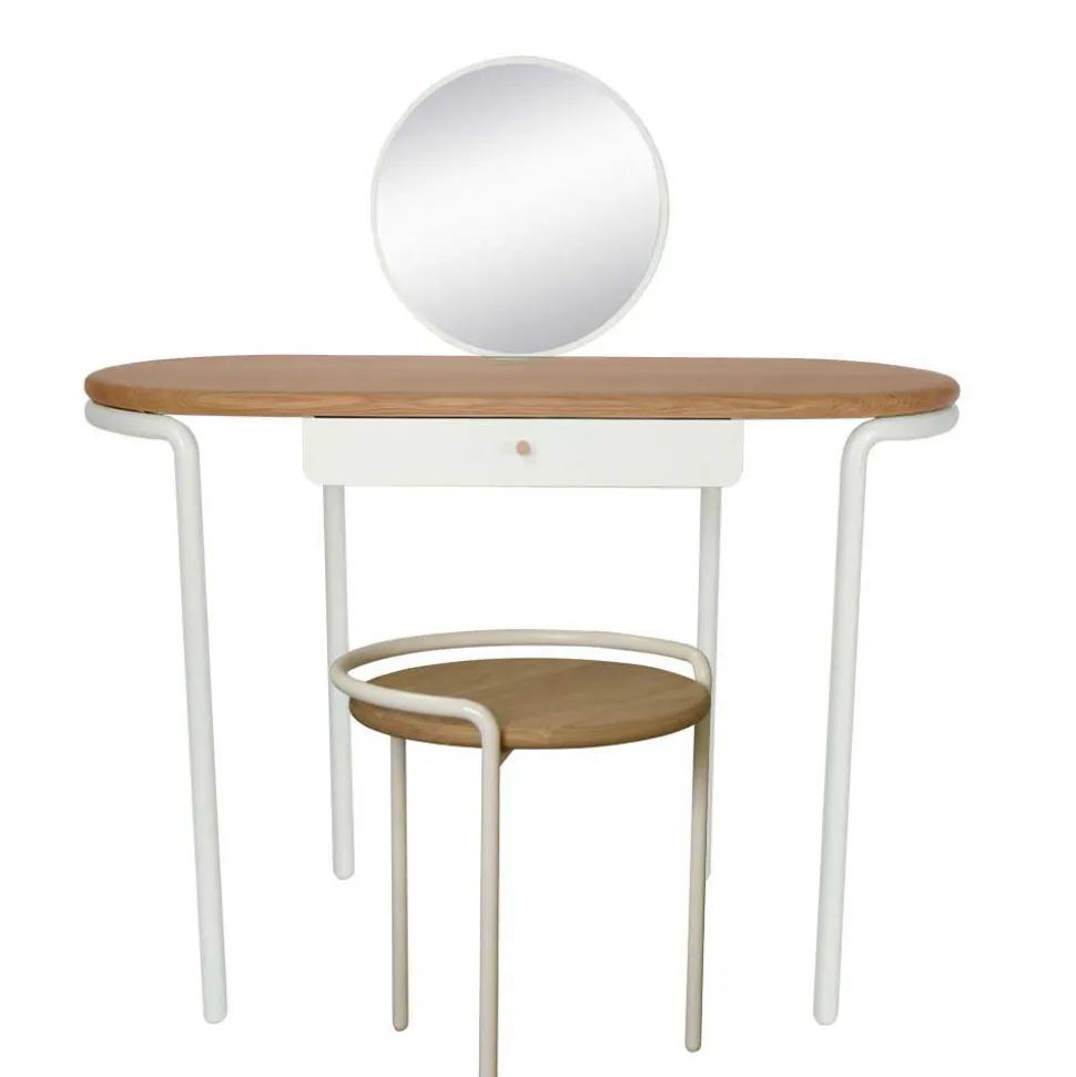 Set Frisiertisch mit Spiegel & Hocker - Westerland (zweiteilig)