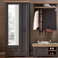 Set Garderoben Einrichtung in Grau - Thumbs (dreiteilig)