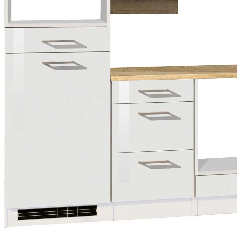 Set Küchenblock Möbel in Weiß - Cuneo (neunteilig)