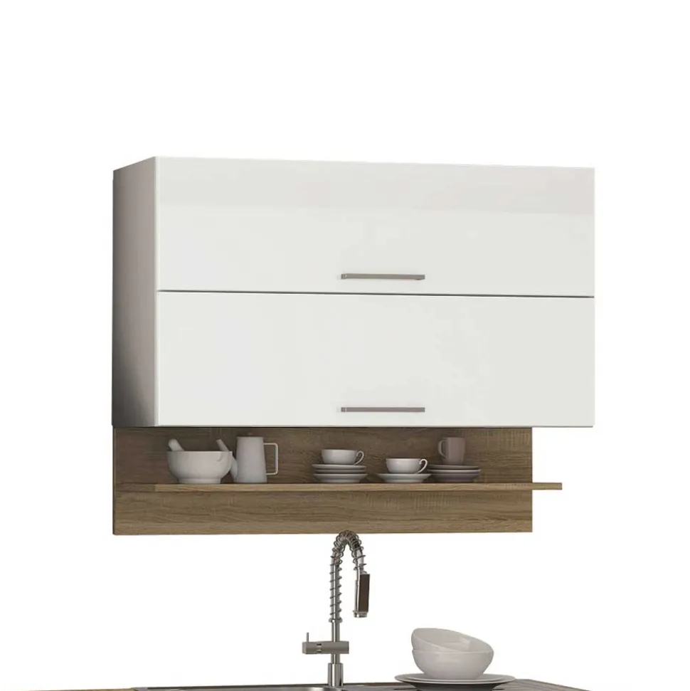 Set Küchenblock Möbel in Weiß - Cuneo (neunteilig)