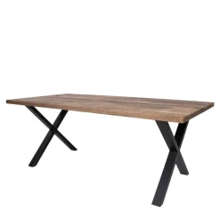 Set Loft X-Fuß Tisch & Tischsessel - Ghaz (siebenteilig)