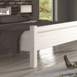 Set Schlafzimmer Möbel in Weiß Holz Optik - Ektado (vierteilig)