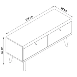 Set Skandi Möbel fürs Wohnzimmer - Cablos (vierteilig)