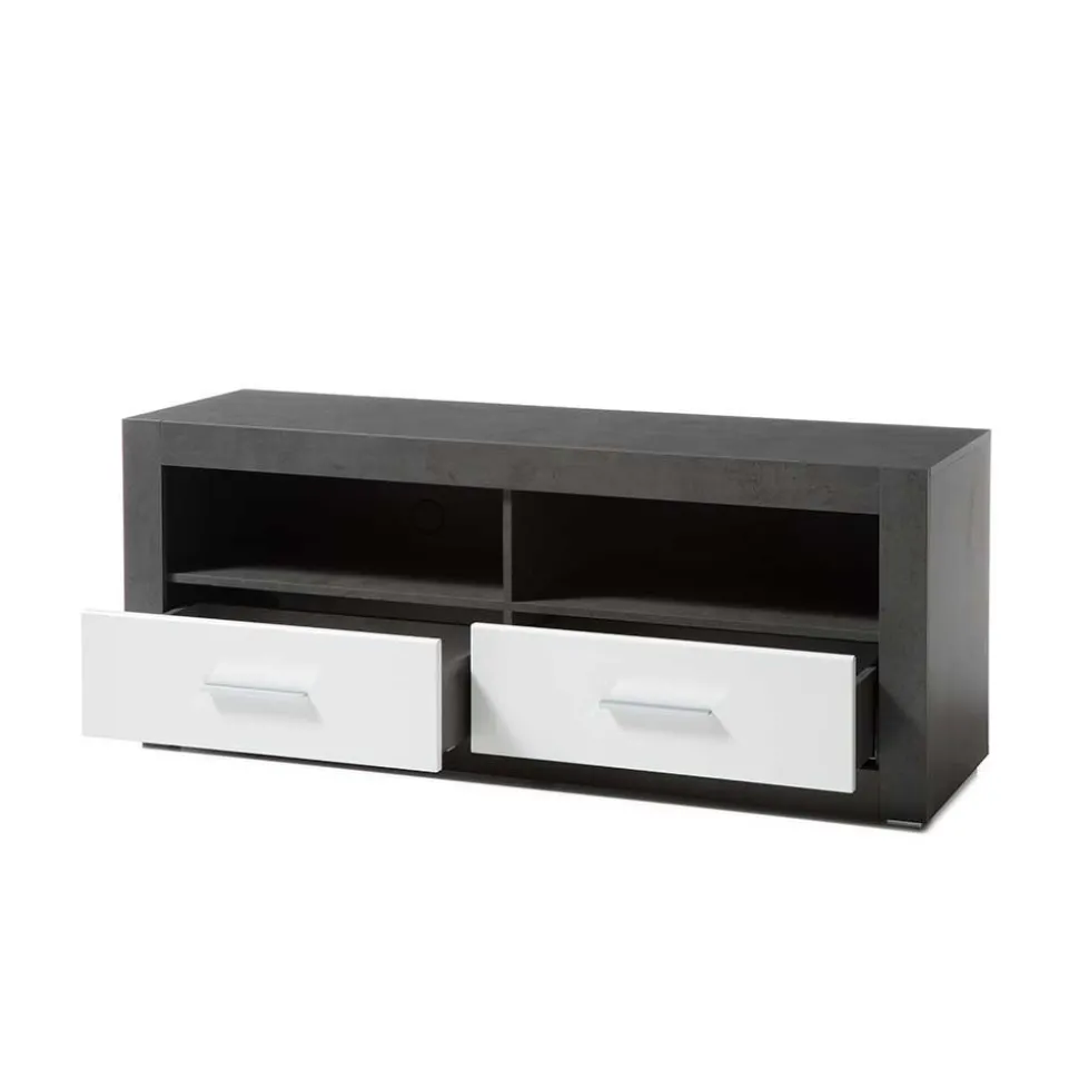 Set Wohnzimmer Anbauwand zweifarbig - Istensa (vierteilig)