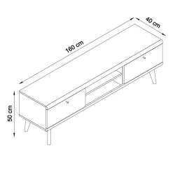 Set Wohnzimmer Einrichtung zweifarbig - Cablos (fünfteilig)