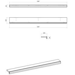 Set Wohnzimmermöbel in Hellgrau & Zinneiche - Lioscas (dreiteilig)