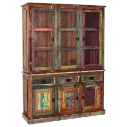 Shabby Chic Buffetschrank in Braun Bunt - Jamaica