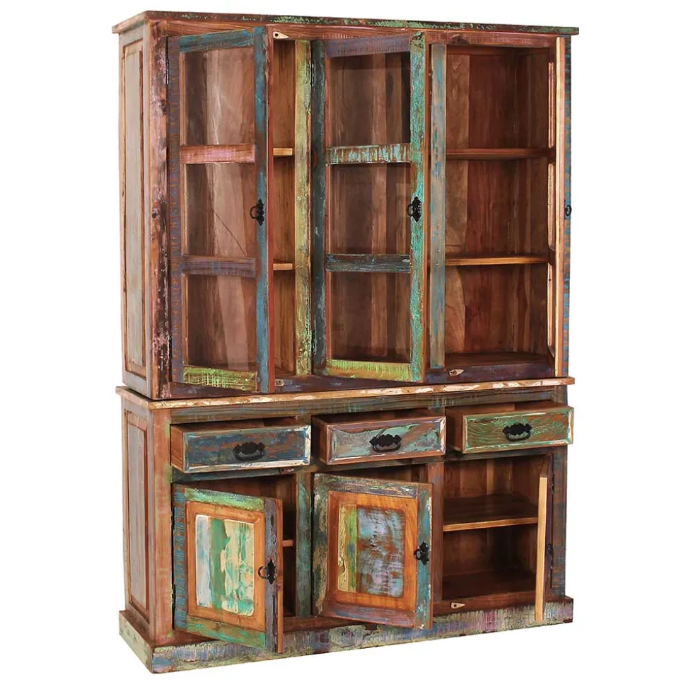 Shabby Chic Buffetschrank in Braun Bunt - Jamaica