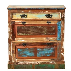 Shabby Chic Dielenmöbel Set - Jamaica (fünfteilig)