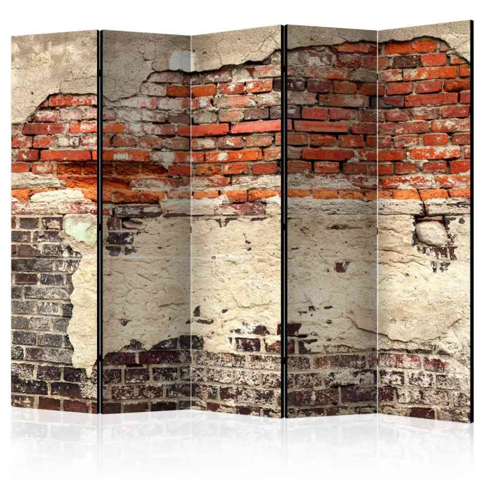 Shabby Chic Foto Paravent mit Mauer - Blunas