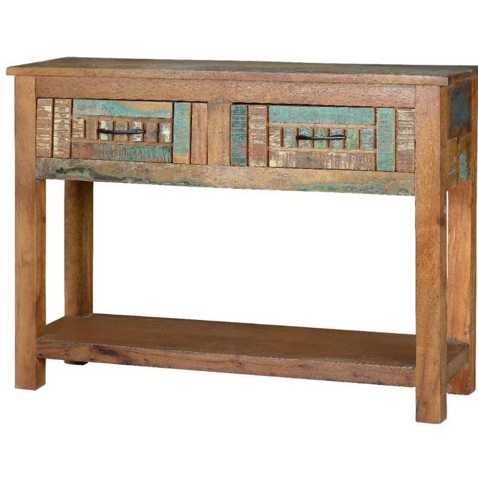 Shabby Chic Konsolentisch aus Recyclingholz - Tunar