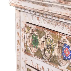 Shabby Chic Nachtkommode in Antikweiß - Mirell