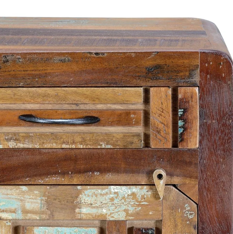 Shabby Chic Nachtkommode aus Recyclingholz - Tunar