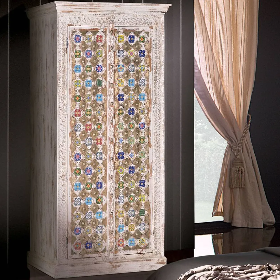 Shabby Chic Schrank in Antikweiß - Mirell