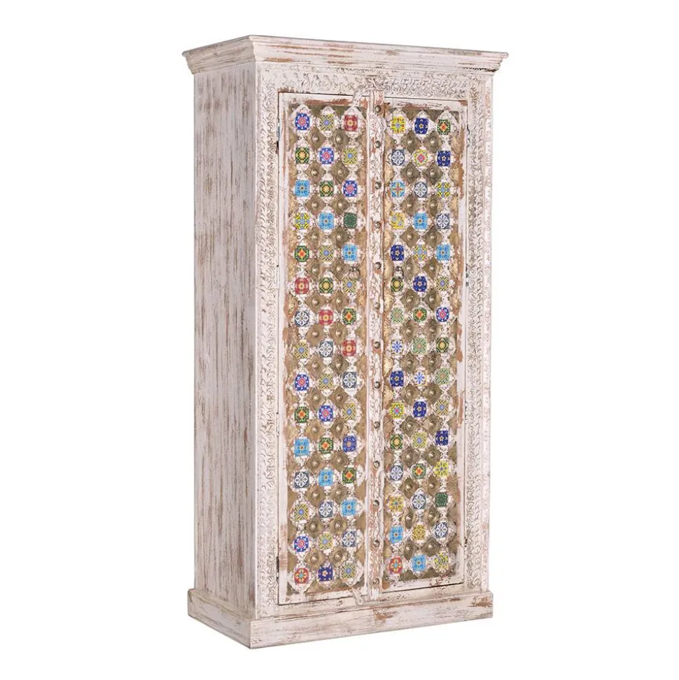 Shabby Chic Schrank in Antikweiß - Mirell