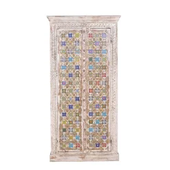 Shabby Chic Schrank in Antikweiß - Mirell