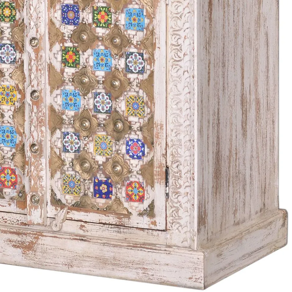 Shabby Chic Schrank in Antikweiß - Mirell