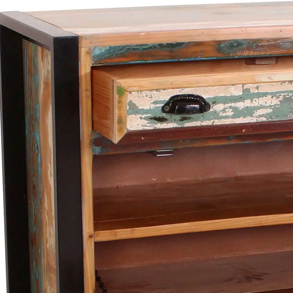 Shabby Chic Schuhschrank aus Recyclingholz - Vosbadus