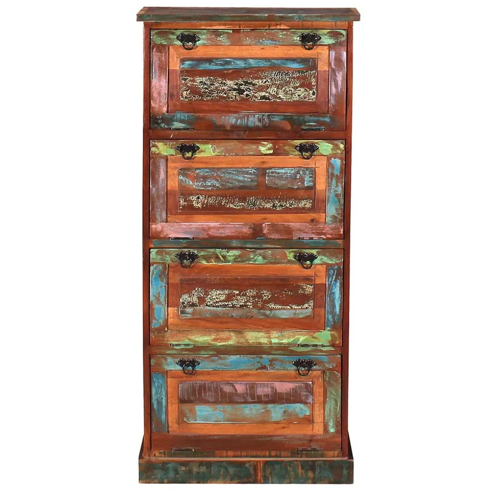 Shabby Chic Schuhschrank mit vier Klappen - Jamaica