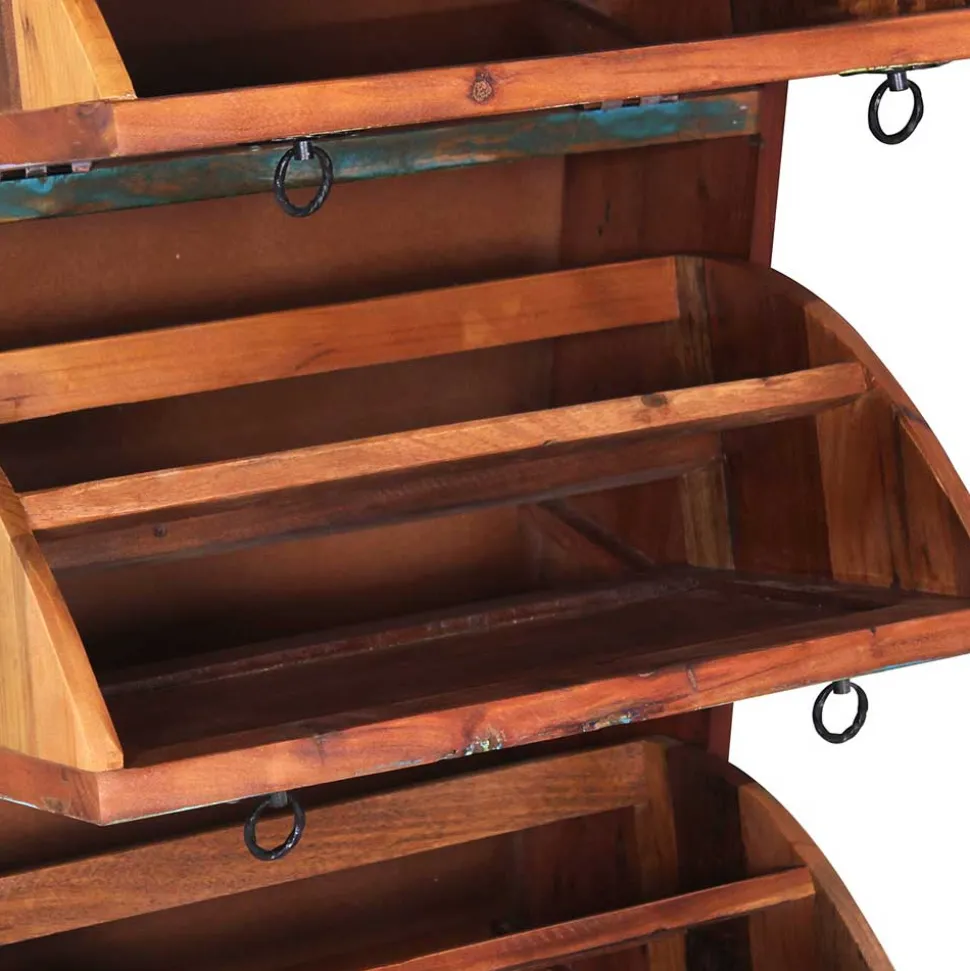 Shabby Chic Schuhschrank mit vier Klappen - Jamaica