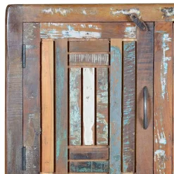 Shabby Chic Vitrinenschrank aus Recyclingholz - Tunar